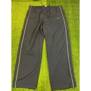 Vintage Nike Baggy Swooshie Track Pants Mens XL Navy Blue White Piping 90s Y2K